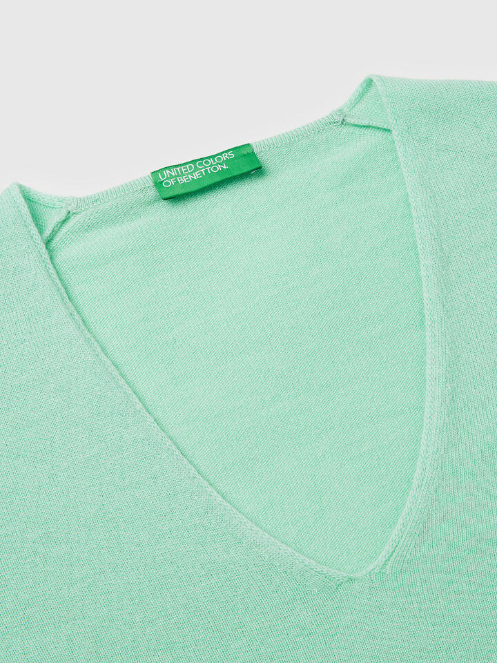 V NECK SWEATER L/S Mujer image number 7